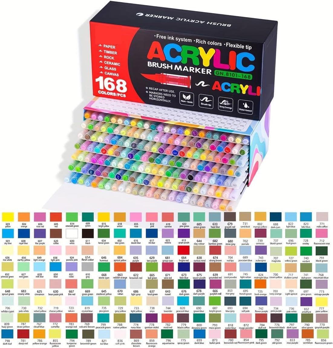 Amazon.com: Acrylic Paint Pens, Soft Brush Tip Acrylic Paint